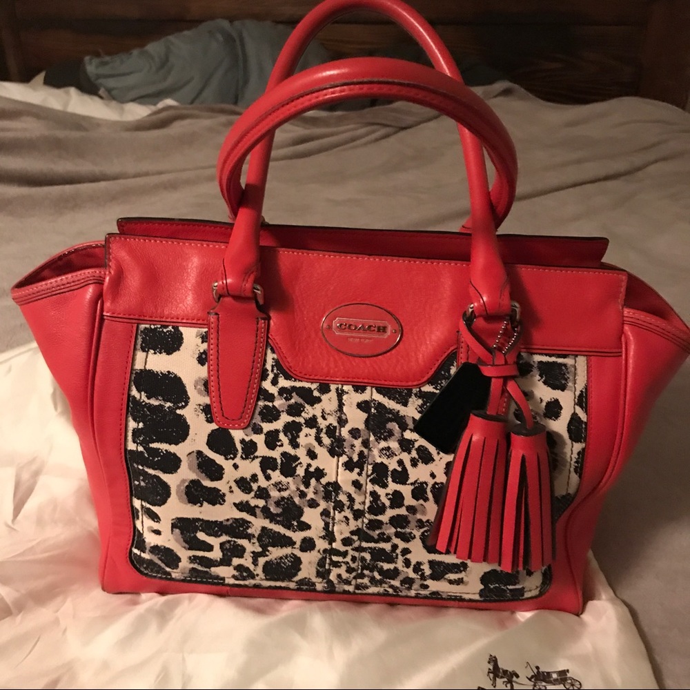 COACH Legacy Ocelot Candace Satchel